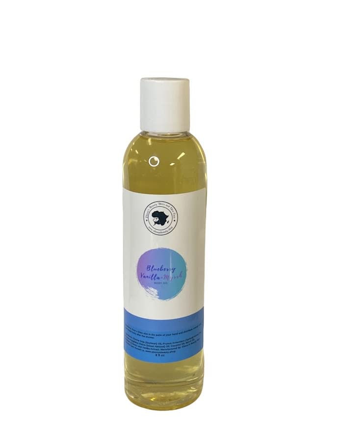 EBONY’S BEAUTY HAIR AND SKIN CARE BLUEBERRY VANILLA + MYRRH MOISTURIZING BODY OIL