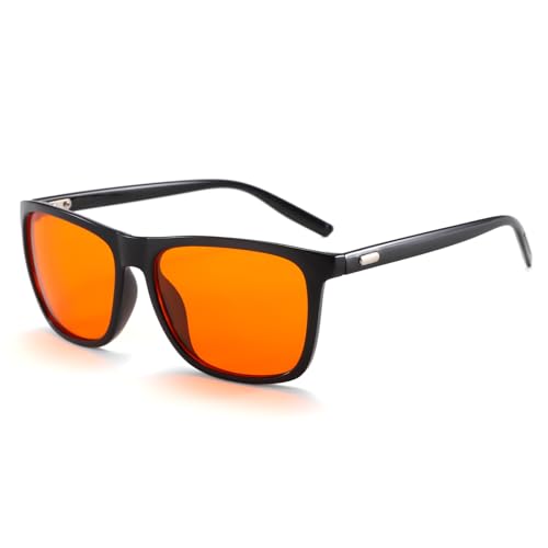 Blue Light Blocking Sleep Glasses - Black Plastic Frame