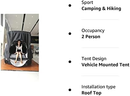 Dongbin Tent for 2 people, vehicle/tent, Waterproof Auto Canopy Camper Trailer Tent Tailgate AwningTent Roof Top For SUV, Hatchback, MPV, Minivan, Sedan, Camping, Outdoor