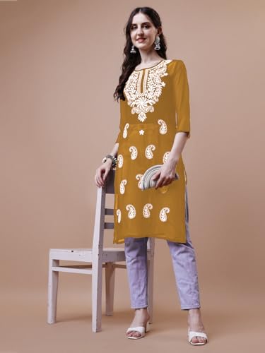 Image of EthnicJunction Women's Georgette Straight Fit Tunic Tunic
