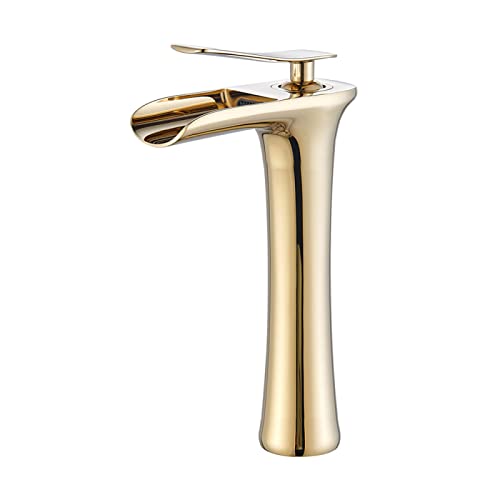 Grifo de lavabo cascada mezclador monomando de latón corto CF001