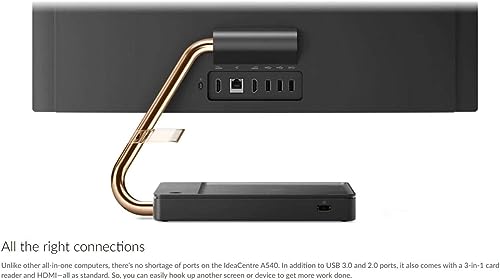 Image of Lenovo Ideacentre A540 23.8 inch FHD All-in-One Desktop, AMD Ryzen 5 Pro 4650GE, 32GB RAM 1TB PCIe SSD, Webcam, HDMI, Wireless Keyboard & Mouse, Windows 10 Pro, Black