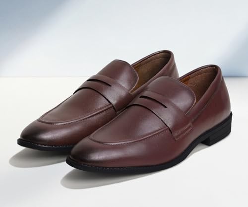 Image of LOUIS STITCH Loafers Formal Shoes for Men | Slip-On Moccasins | Ideal for Business, Casual, Parties (RGMC S)