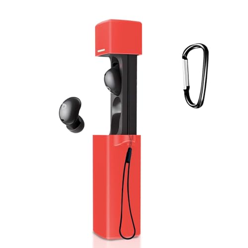 【KONXISA】For Anker Soundcore A30i ケース カバー Anker Soundcore A30i ワイヤレスイヤホン 対応 ケース シリコン素材 着用しやすい 耐衝撃性 防水防塵 ウォッシャブル(カラビナ付き+ストラップ付き )