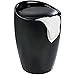 WENKO Tabouret Panier à linge, coffre à linge et tabouret salle de bain Candy, coussin amovible, Noir, 20 litres, Ø 36x50,5 cm