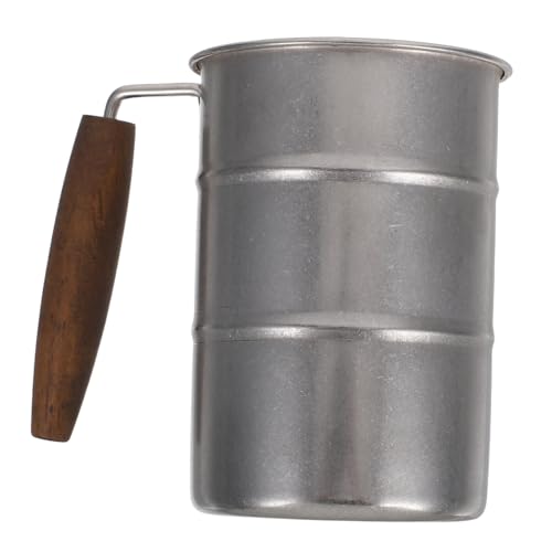 GRIRIW 2 piezas Jarra Cerveza de Acero Inoxidable con Asa Estilo Industrial Retro Resistente para Camping y Uso Diario de Tazas Multifunción para Café Té y Cerveza