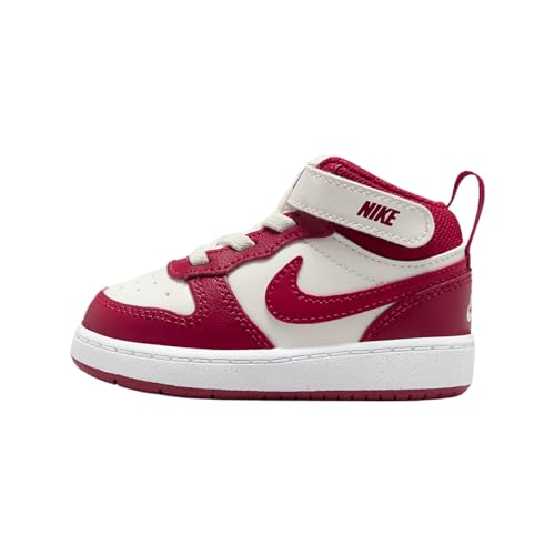Nike Court Borough Mid 2 Baby/Toddler Shoes (CD7784-124, Sail/White/Gym Red) Size 10