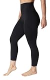 90 Degree By Reflex Womens High Waisted Workout Capri Leggings Squat Proof Workout Yoga Capris - Classic Black - Small