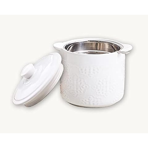 Ceramic Bacon Grease Container with Strainer,Grease Can with Filter,Cooking Oil Filter;Oil Container,1.2L Grease Catcher for kitchen with Strainer,Frying Oil Storage Can Cover
