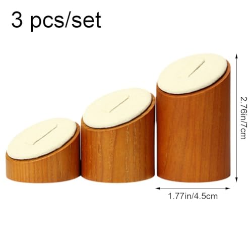 Présentoir de bague en bois x3 pour vitrine et salon professionnel - 3