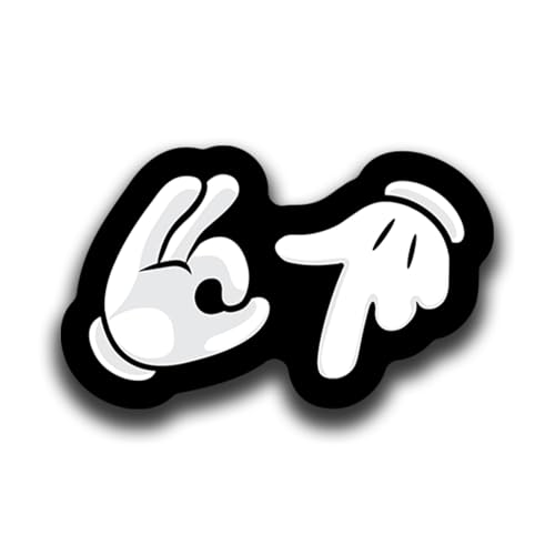 6-7 Meme Sticker – Funny Viral Slang Vinyl Decal – Cartoon Sign Hands – UV Printed Weatherproof 5.5" Sticker for Laptop, Car, or Water Bottle – Gen Alpha Trend Gift - KCD5051