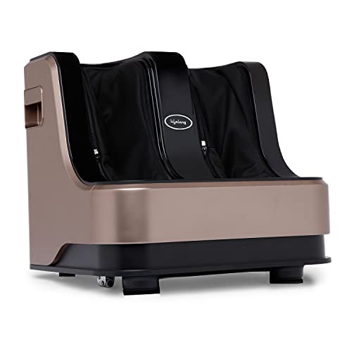 Lifelong LLMUS54 Leg & Calf Massager- Foot Massager & Deep Tissue Feet Massager - Shiatsu Foot Massager for Plantar Fasciitis & Relaxation Leg Massagers for Pain & Circulation Calf(Brown)