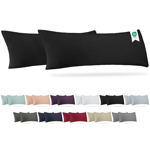 Barbons Seitenschläferkissen 40x145 Bezug 2er Set – 165 g/m² Oeko-TEX...