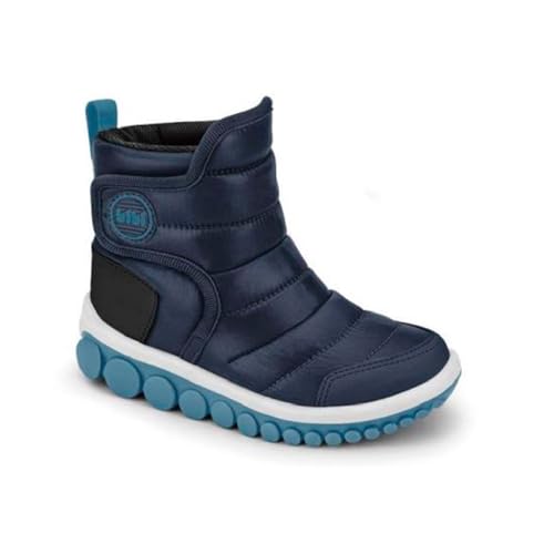 Bota Infantil Masculina Bibi Roller 2.0 Drop Repele Água Sem Cadarço (Azul, BR, Criança de 9 a 12 an