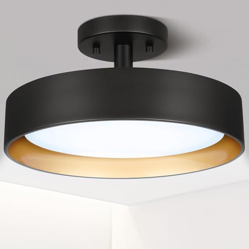 SunRider Industrial Semi Flush Mount LED Ceiling Light