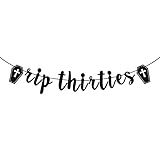 RIP Thirties Birthday Banner, RIP 30s, Death to 30s Birthday Party, Funny 40th Birthday Party Decor (Black)