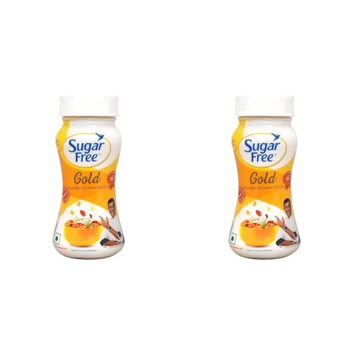Image of Sugar Free Gold, 100g, Jar| Equivalent to Sweetness from 2kg Sugar| India's No.1 Sweetner| Sweet like Sugar with Low Calories| Scientifically Proven & Tested (Pack of 2)