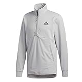 Reguläre Passform adidas M Game & Go 1/2 Zip, Herren, Pullover, M Game & Go 1/2 Zip, Medium Grau meliert, Medium Tall