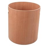 HOOWIFFY Wooden Desktop Trash Can Japanese Style Removable Large Capacity for Home Office