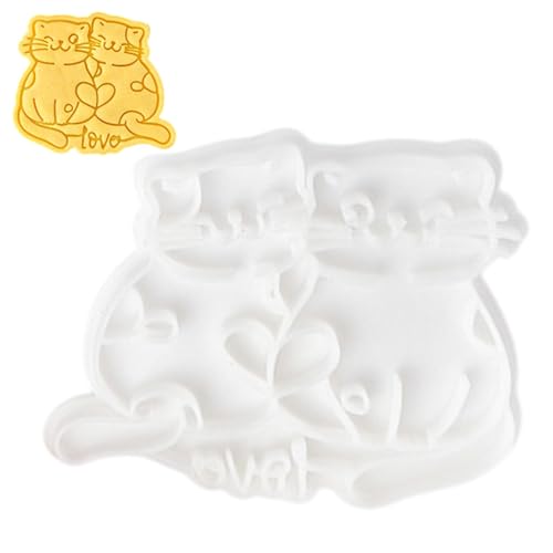 Sellos para cortar galletas, sellos de galletas de gato, moldes reutilizables para chocolate y caramelos, moldes pequeños para hornear para tiendas de repostería en el hogar