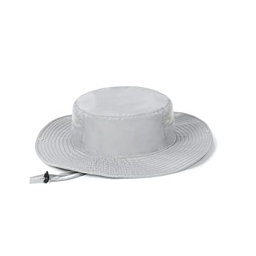 Zylioo UV Protection Sun Hat XXL Large Head Oversized Safari Bucket Fisherman Hat Boonie Fishing Hat, Light Grey