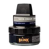 BLINK Cirage pour chaussures bleu foncé 50 ml – Crème colorante pour cuir avec pigments et cires naturelles – Crème colorante pour chaussures en cuir bleu marine – Rafraîchissement des couleurs, soin