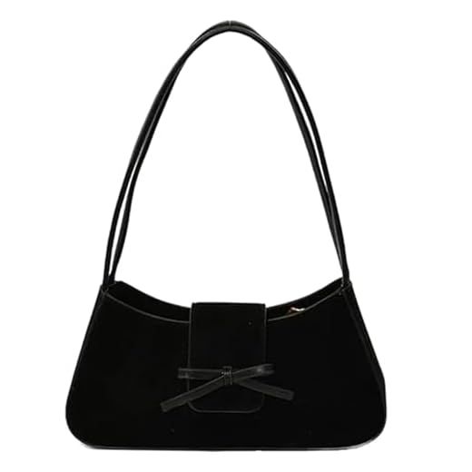 Bolsa tipo estilingue para mulheres, bolsa de ombro com laço | Bolsa de couro PU fosco | Bolsa tipo estilingue portátil, bolsa elegante para viagens, trabalho, vida diária, compras