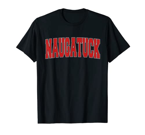 NAUGATUCK CT CONNECTICUT Varsity Style USA Vintage Deportes Camiseta