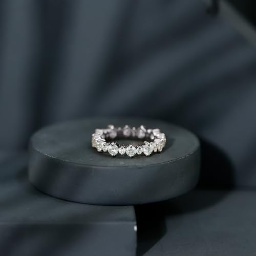 Certified Moissanite Eternity Ring for Women, D-Vs1 Quality, Wedding Anniversary Ring (Ready to Gift)4