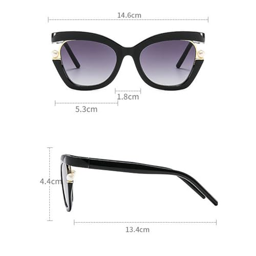 COTIA Vintage Gradient Women's Sunglasses Fashion Elegant Pearl Decoration Sun Glasses Female Luxury Cat Eye Eyeglasses3
