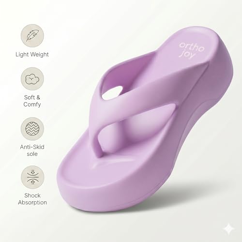 Image of ORTHO JOY Orthopedic Slippers for Women | Soft Cushioned EVA Flip Flops with Arch & Heel Support | Lightweight Anti-Slip Comfort Footwear for Daily Wear, Indoor & Outdoor