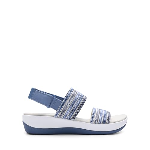 DREAM PAIRS DREAM PAIRS Women's Walking Sandals Lightweight Soft Footbed Low Wedge Comfort Indoor Outdoor Flat Sandals,Size 10,Blue,DWUMFS2522