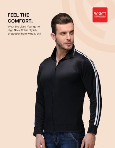 Image of Scott International Jackets for Men | Winter wear | Men's Polyester Full Sleeve Zip with Pocket | Men Jackets