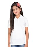 DeeNA UNIFORMS White Cotton Girls Polo Neck(10-11 Years)
