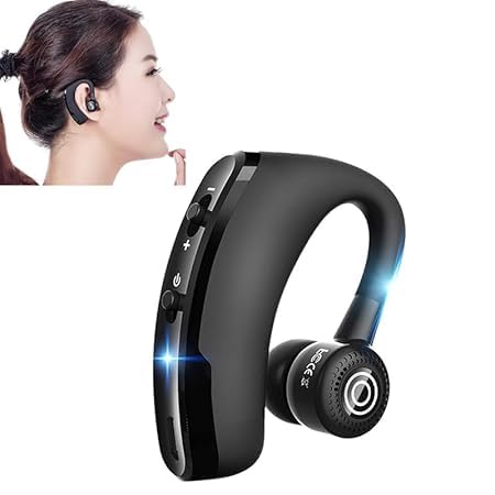 Drumstone 𝟭𝟱 𝗬𝗲𝗮𝗿𝘀 𝗪𝗮𝗿𝗿𝗮𝗻𝘁𝘆 V9 Single Ear Bluetooth 4.1 Headset – 270-Degree Rotating Design with Hands-Free Calls and Voice Dialing – ILatest Gift for Tech Enthusiasts