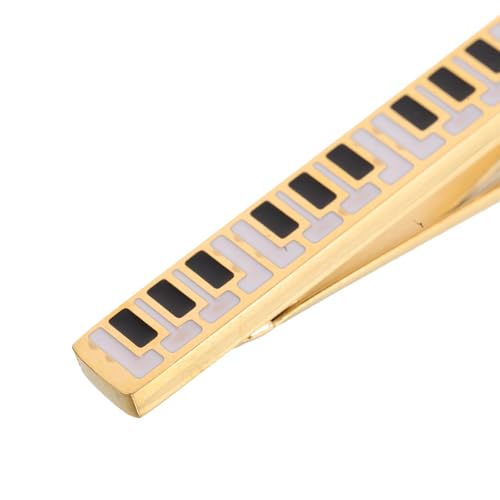 Pasador de corbata musical de alta gama en acero inoxidable pulido 3