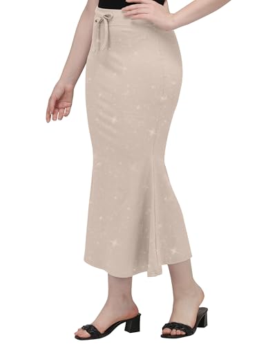 Image of Mehrang Stretchable Shimmer Saree Shapewear Petticoat for Women, Skirts for Women,Shape Wear Dress for Saree