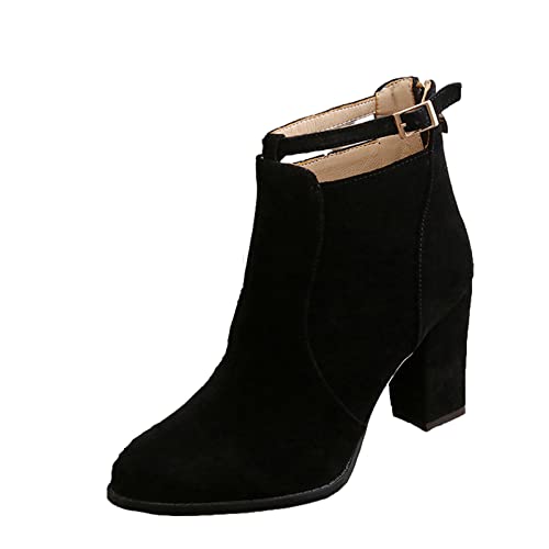 NUSGEAR 2023 Botines Mujer Zapatos Botas de tacón altas Moda Casual Otoño Invierno clásico...