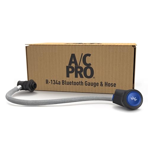 Image of A /C Pro Smart Charge Bluetooth Car Air Conditoner R-134a Refrigerant Gauge & Hose, Car Air Conditioner Recharge Tool, App-Guided Diagnostics & Pressure Monitoring (Refrigerant Not Included)