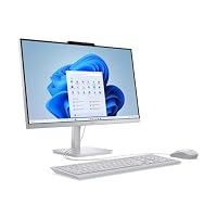 Lenovo A100 23.8 All-in-One Desktop PC - Intel Core i3-N305, 16GB DDR4 RAM, 512GB NVMe SSD, FHD Anti-Glare IPS Display, Wi-Fi 6, Windows 11 Home, Cloud Grey (F0J6004YUK)