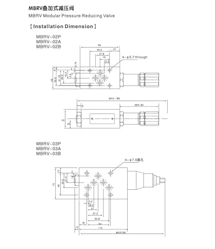 Soupapes de réduction de pression modulaires MBRV-02 pour éviter les surcharges - 6