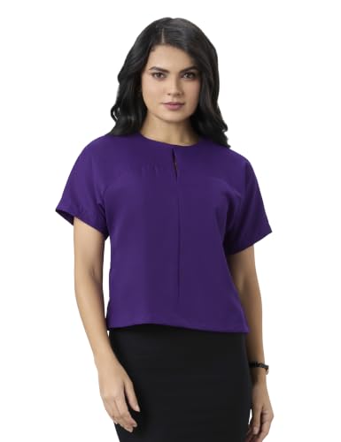 Image of Symbol Premium Women's Polyester Crop Top (Relaxed Fit | Stylish | Desk-to-Dinner) (Available in Plus Sizes)