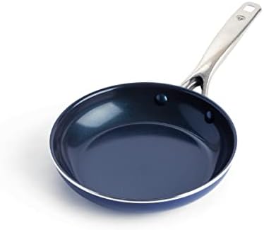 Blue Diamond Cookware Diamond Infused Ceramic Nonstick 20 cm Frying Pan Skillet, PFAS-Free, Oven Safe, Blue