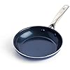 Blue Diamond Cookware Diamond Infused Ceramic Nonstick 8" Frying Pan Skillet, Induction, PFAS-Free, Dishwasher Safe, Oven Safe, Blue