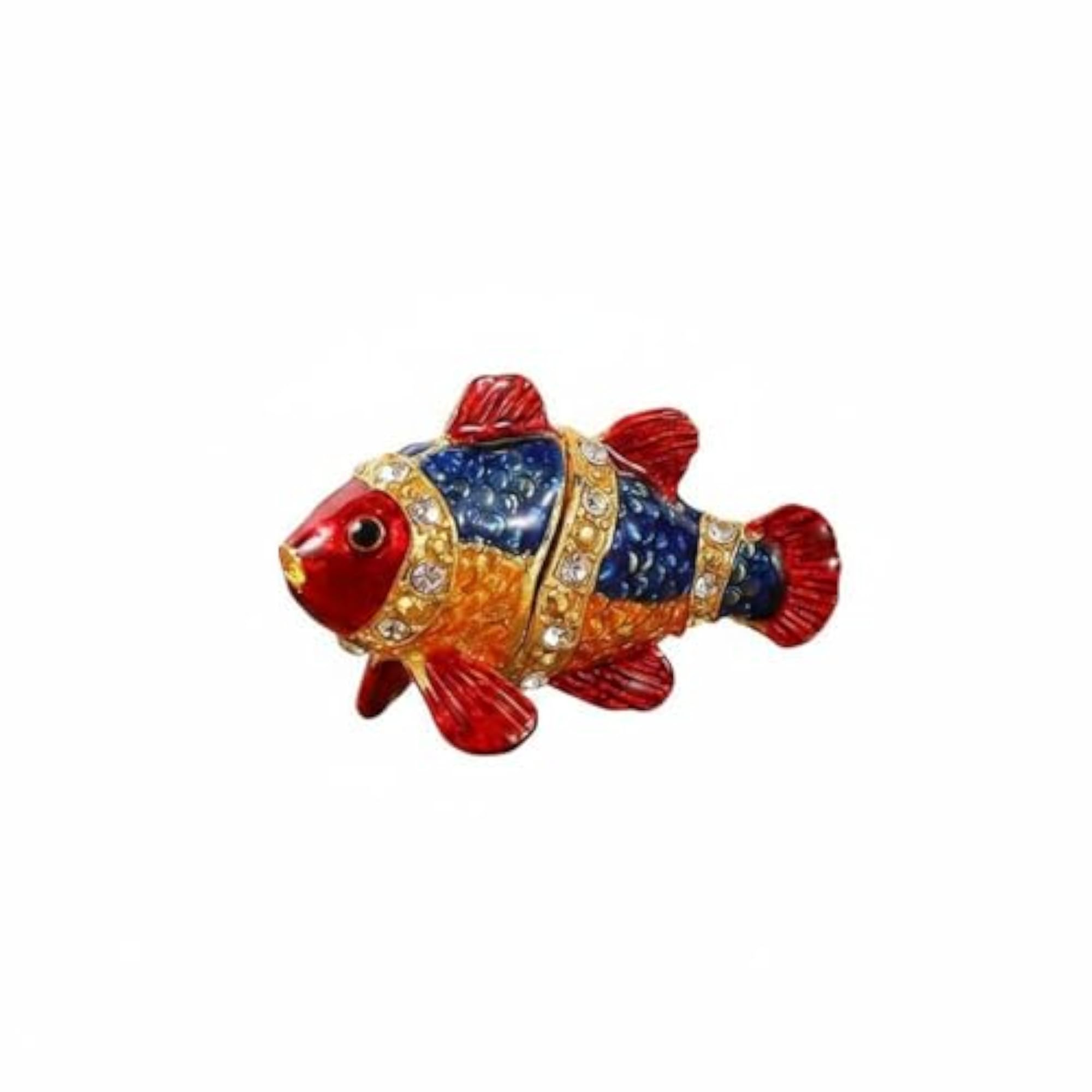 Miniature Enamelled Fish Jewelry Box