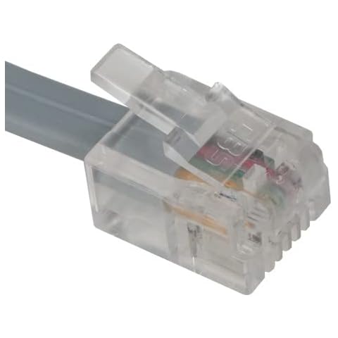6P4C Telephone Line Cord, for Landline, 26 AWG, 7 FT Cover