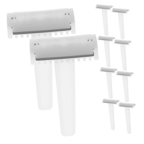 Beavorty Manual Disposable Razors for Hair Removal 10 Pcs Double Edge Razor Blades for Women Men Bikini Hair Removal