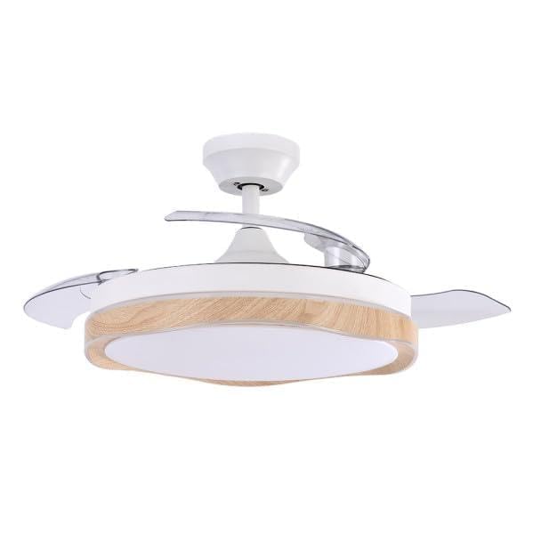Brightium Ventilador DC 3 aspas 107 cm 7200 lm 6 velocidades 3000K, 4500K, 6000K, control remoto, temporizador, memoria - ideal para climatización y confort.