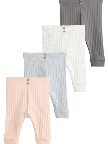 NEXT Baby Jungen Leggings im 4er-Pack Mono/Neutral 74-80