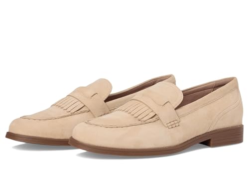 Cole Haan Women's Stassi Kiltie Loafers, Oat Suede, 7.5-B US
